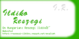 ildiko reszegi business card